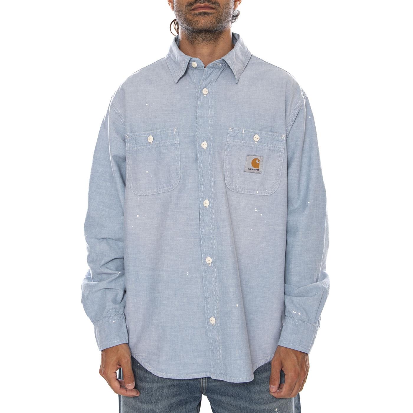 L/S PAINTER SHIRT BLUE - Camicia Uomo Azzurra I036919 010L CARHARTT WIP 