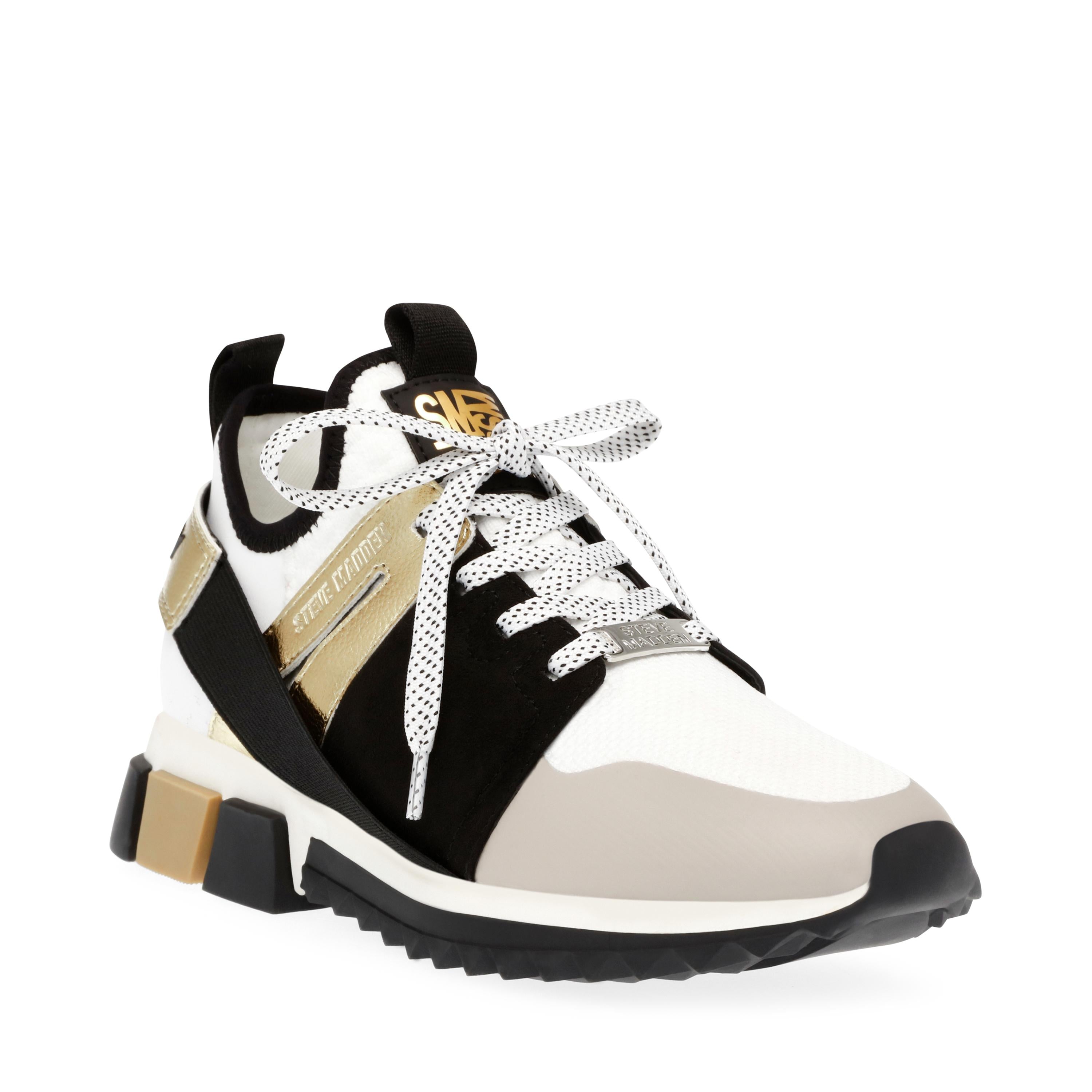 Decend Black / Gold - Scarpe Stringate Profilo Basso Donna Multicolore SMPDECEND-363  STEVE MADDEN 