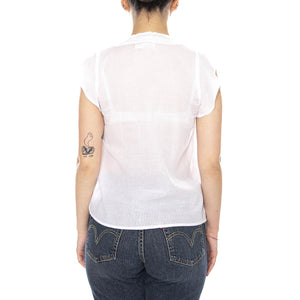BLOUSE WHITE - Camicia Smanicata Donna Bianca 4.61.051.12 100 MD'M 