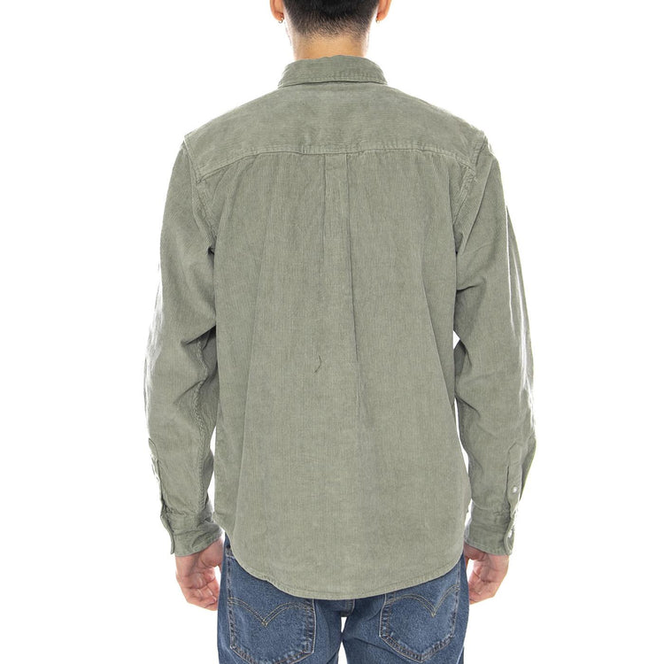 Grafton Cord Woven -- Camicia a Maniche Lunghe Uomo Velluto Laurel Wreath 181200399 LWR OBEY 