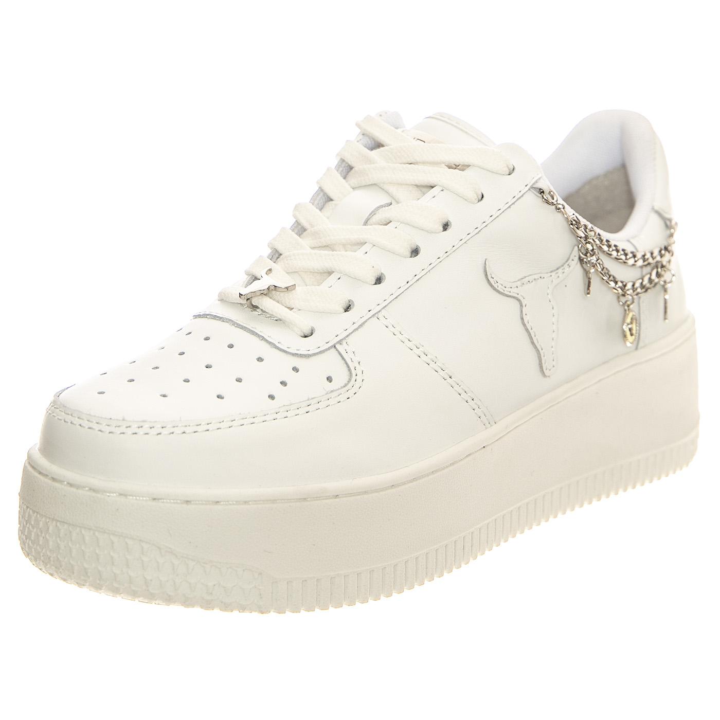 Remember White Brave / Silver Chain - Scarpe Donna Bianche WSPRELEASE-WHTSIL  WINDSOR SMITH 