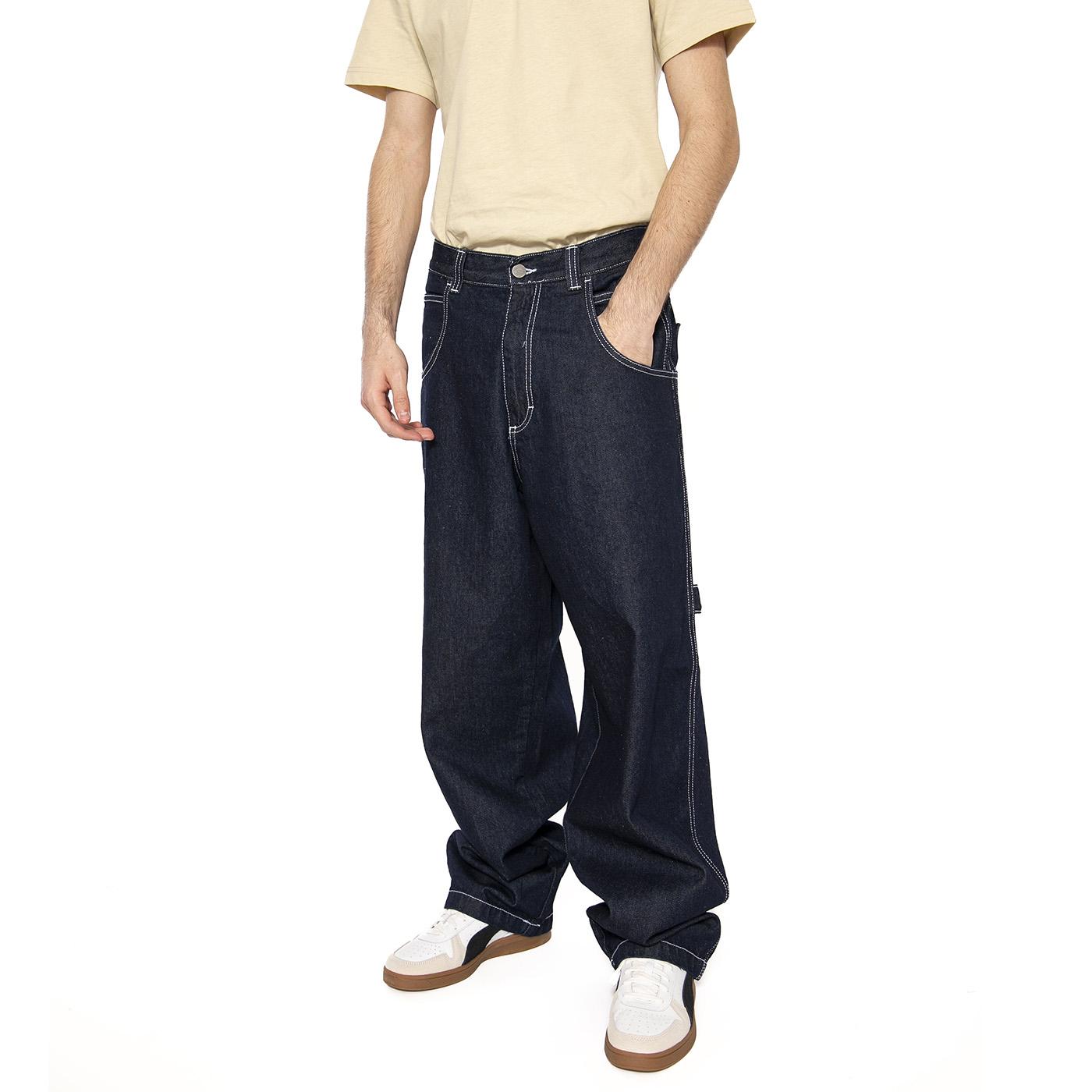 Blueskin Jeans R. Bianco / L Denim Blue - Pantaloni Denim Jeans Uomo Blu DNMB  BLUESKIN 