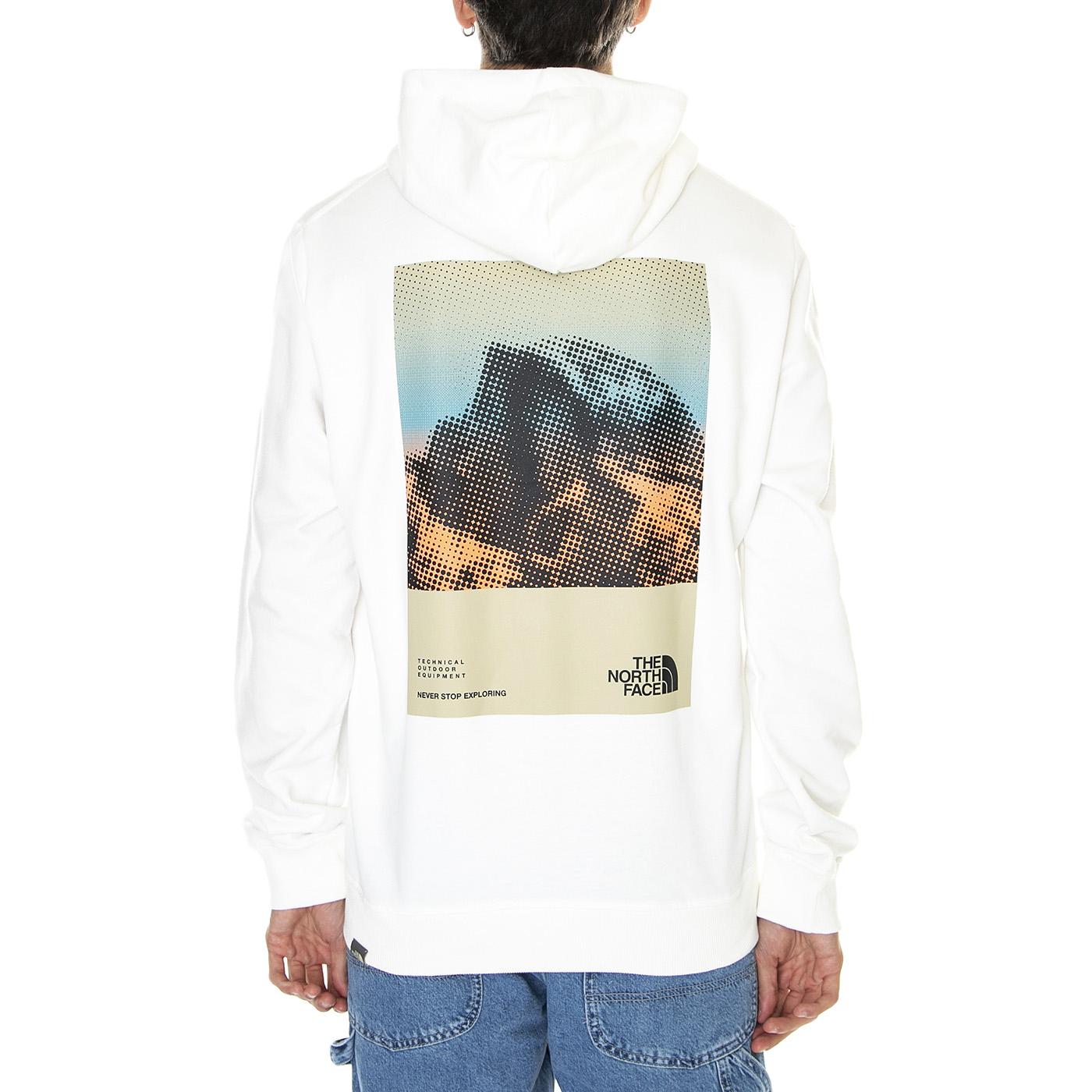 M' D2 Graphic Hoodie - EU Gardenia White - Felpa con Cappuccio Uomo Bianca NF0A83FON3N1  THE NORTH FACE 