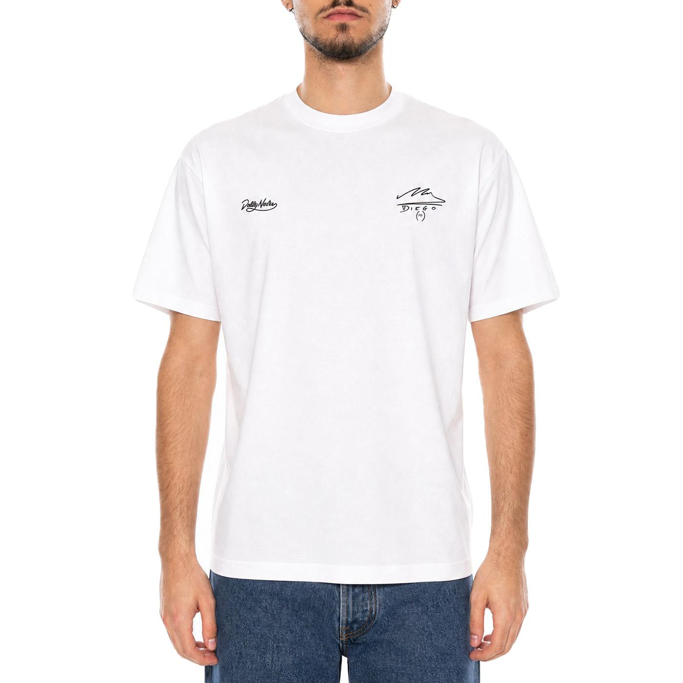 Live Is Life Tee White - Maglietta Girocollo Uomo Bianca TS1366 T4-02 DOLLY NOIRE 