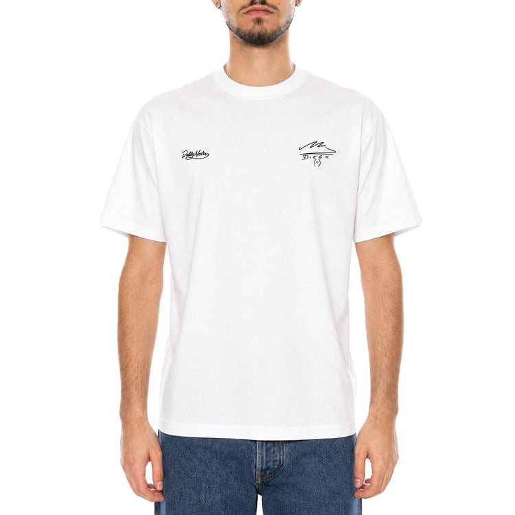 Live Is Life Tee White - Maglietta Girocollo Uomo Bianca TS1366 T4-02 DOLLY NOIRE 