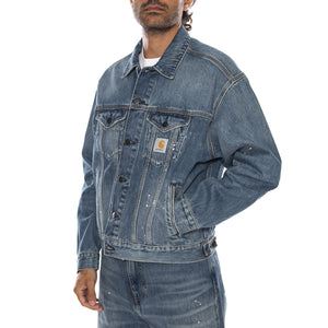 HELSTON JACKET BLUE - Giacca Denim Jeans Uomo Blu I033352 01EJ CARHARTT WIP 