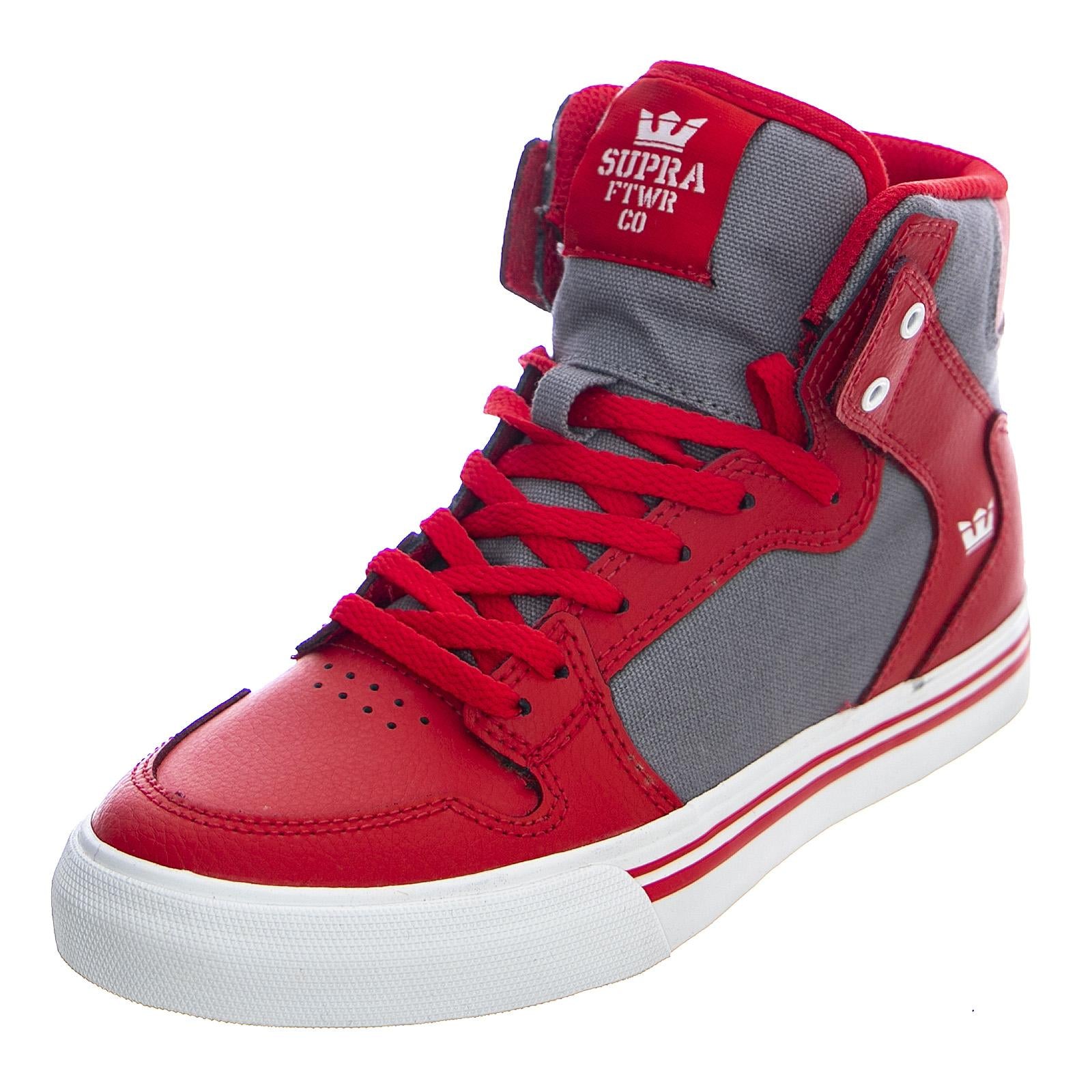 Kids Vaider Cornerstone 614 Sneakers - Red / Dark Grey / White - Scarpe Profilo Alto Bambino Rosse / Grige 58201-614-M-614  SUPRA 