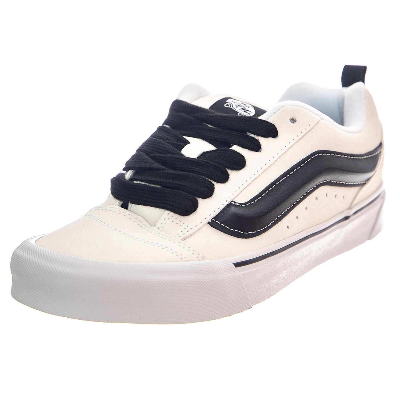 Knu School Suede White / Black - Scarpe Profilo Basso Uomo Bianche VN0009QCYB21  VANS 