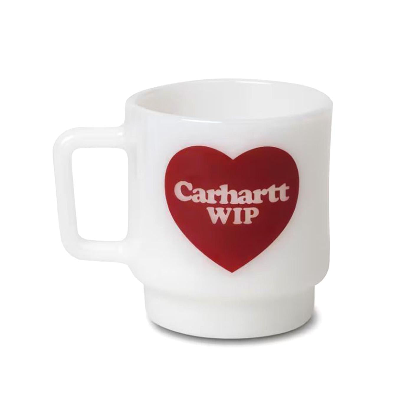 Heart Glass Mug White - Tazza Bianca con Stampa Rossa I035873.02XX  CARHARTT WIP 