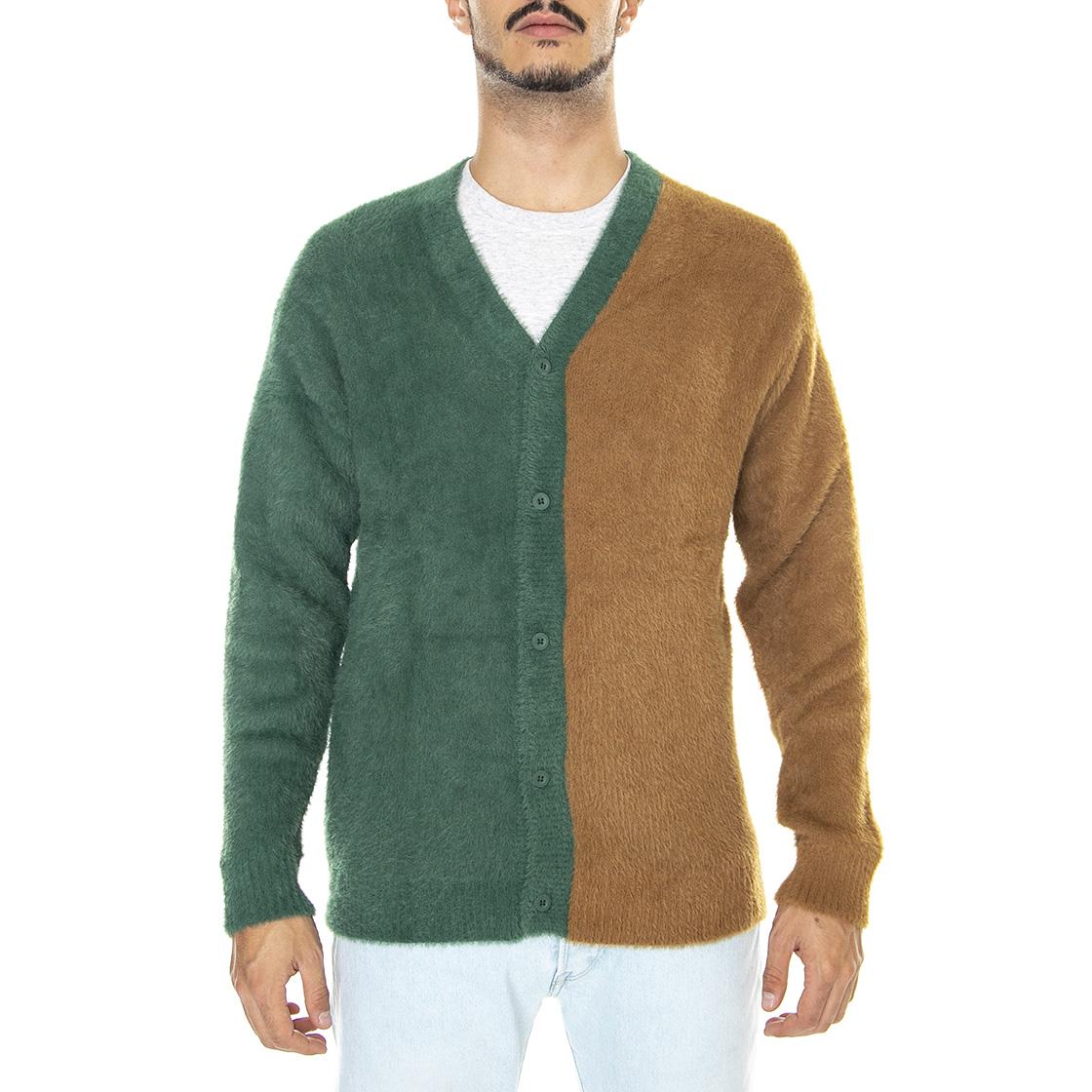 Feels Good Cardigan Brown - Cardigan Uomo Marrone / Multi KN00391-BROWN  HUF 