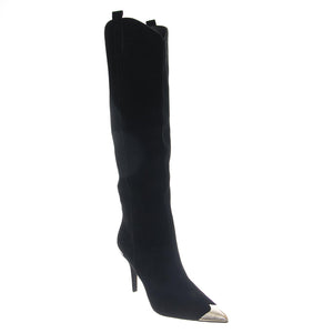 BY-GOLLY BLACK SUEDE SILVER - Stivali Alti Donna Neri JCS28226-N02-BLK . JEFFREY CAMPBELL 