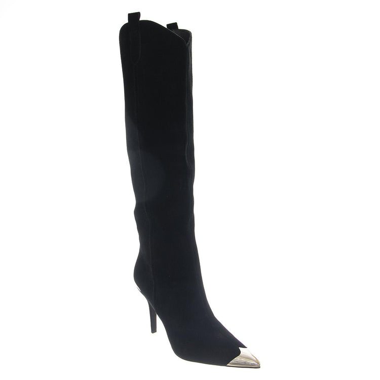 BY-GOLLY BLACK SUEDE SILVER - Stivali Alti Donna Neri JCS28226-N02-BLK . JEFFREY CAMPBELL 