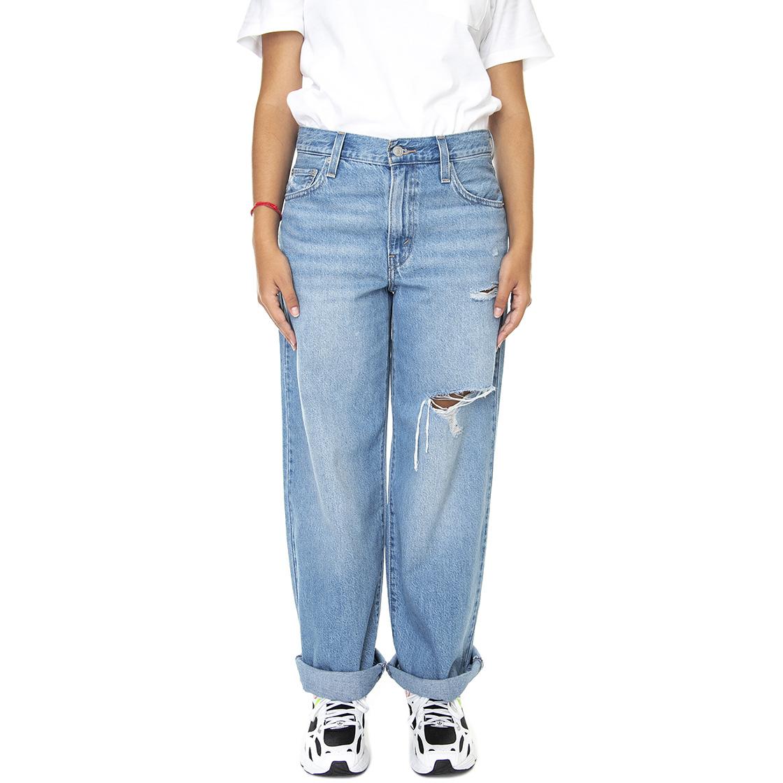 Baggy Dad Z5993 Medium Indigo Destructe - Pantaloni Denim Jeans Donna Blu A3494-0015  LEVIS 