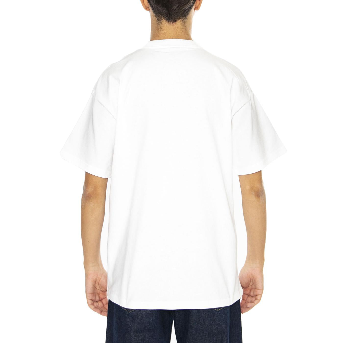 S/S Fragments Pocket T-Shirt White / Black - Maglietta Girocollo Uomo Bianca I034407.00AXX  CARHARTT WIP 