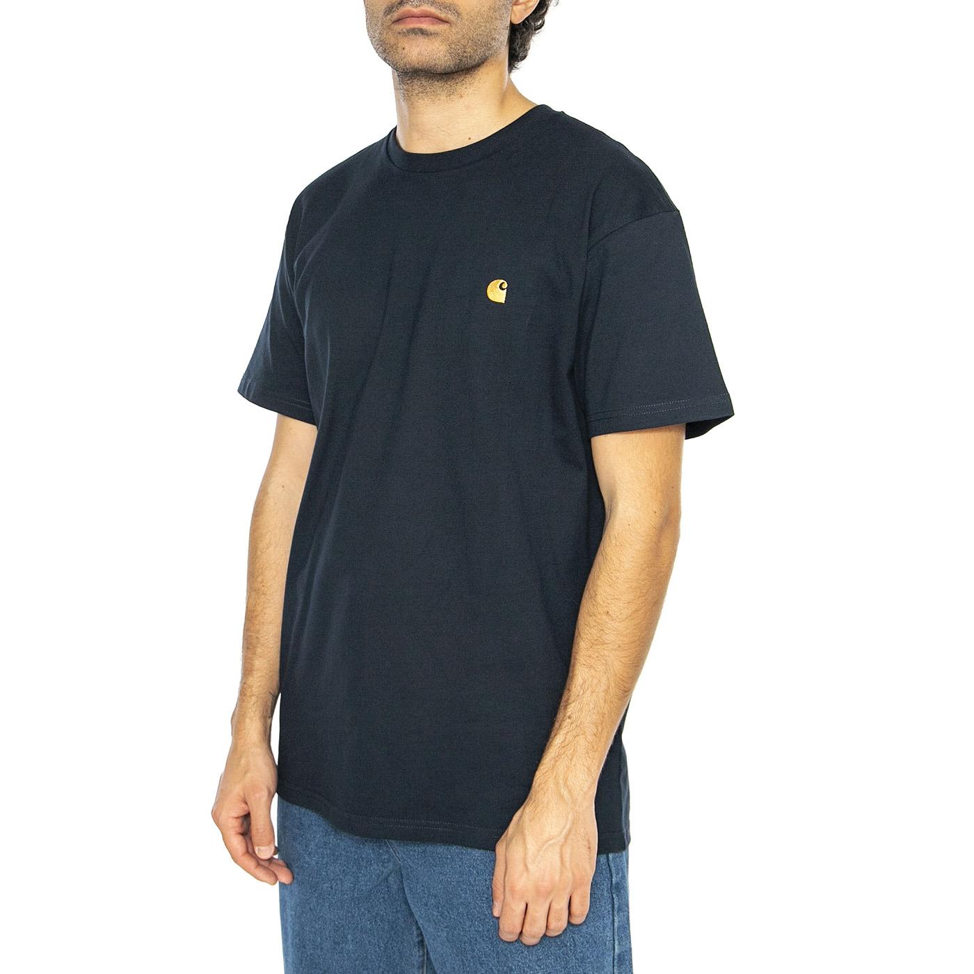 S/S Chase T-Shirt Mizar / Gold - Maglietta Girocollo Uomo Blu I026391.2MZXX  CARHARTT WIP 