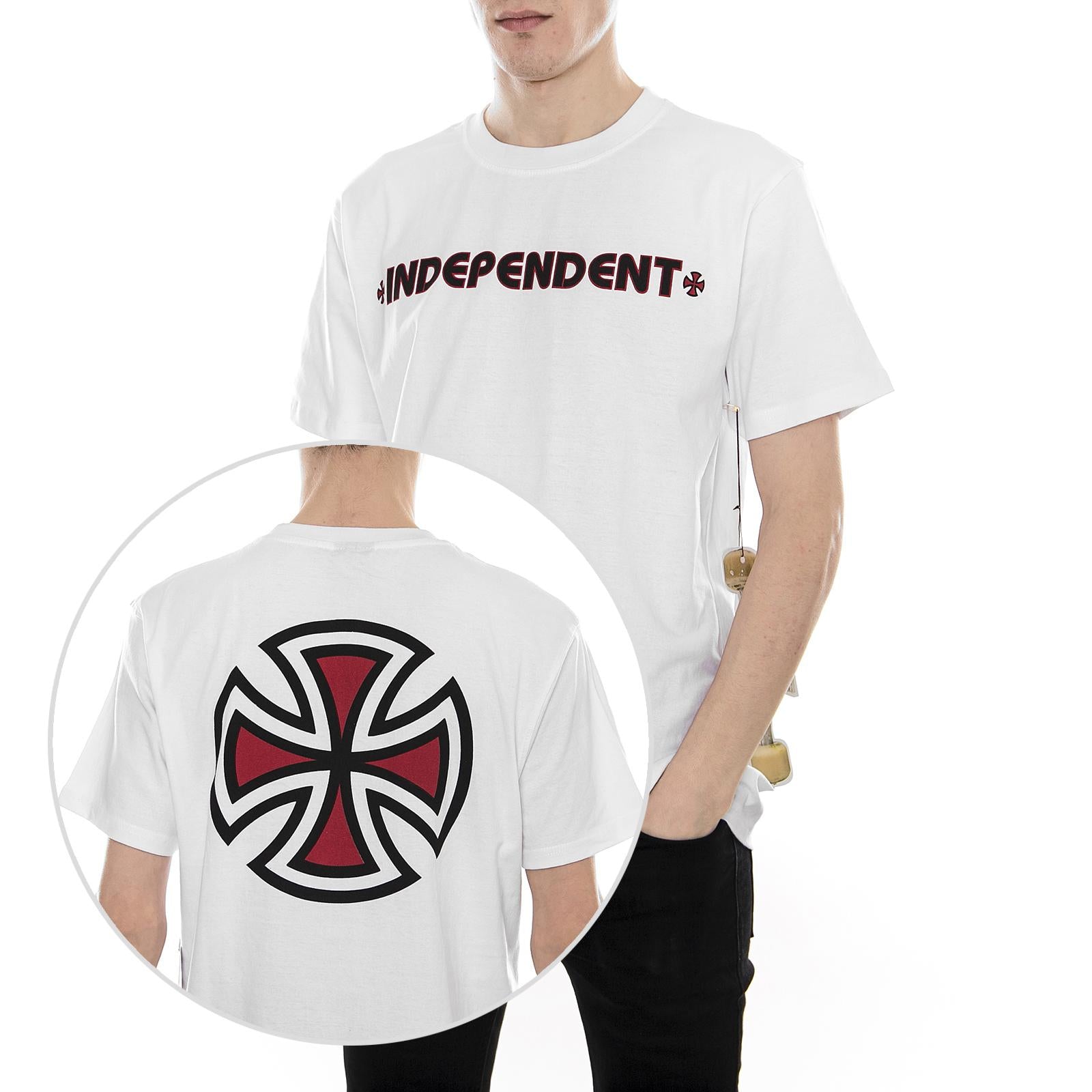 Bar Cross White INA-TEE-Bar Cross White  INDEPENDENT 