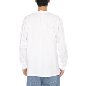 L/S Pocket Heart T-Shirt White / Red - Maglietta Girocollo Maniche Lunghe Uomo Bianca I035300.1WZXX . CARHARTT WIP 