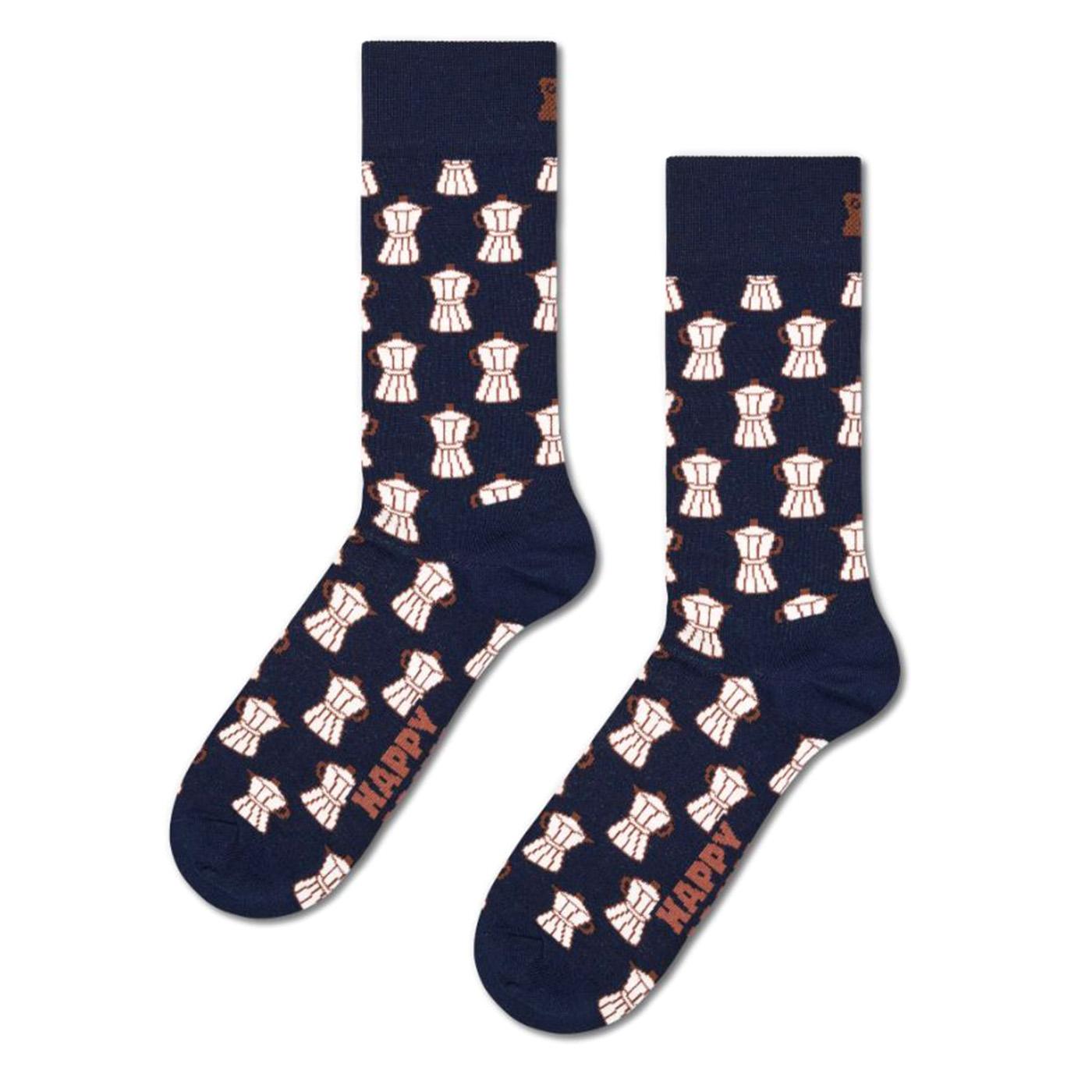 Moka Maker Sock Navy Blue - Calzini Blu P004505 NVY HAPPY SOCKS 