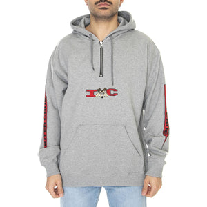 Willy Hoodie Light Grey - Felpa con Cappuccio Uomo Grigia 23SISH51-LIGHT GREY  IUTER 