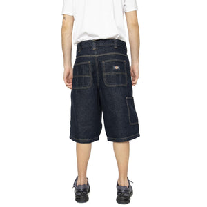 Medison Denim Short Rinsed Blue - Bermuda Denim Jeans Uomo Blu DK0A4YSYRIN1  DICKIES 