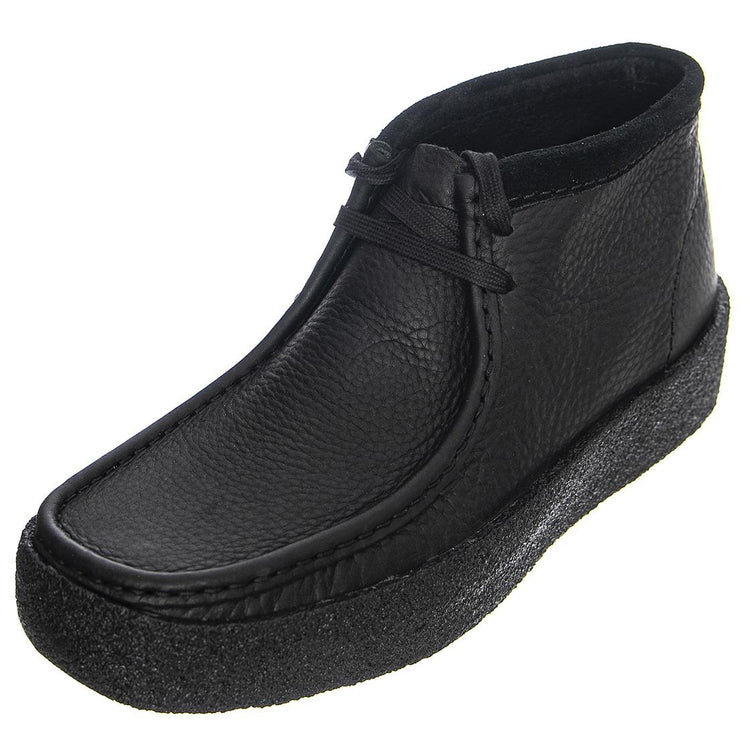 Wallabee Cup Bt Black Leather - Scarpe Stringate Profilo alla Caviglia Uomo Neri 631697  CLARKS 