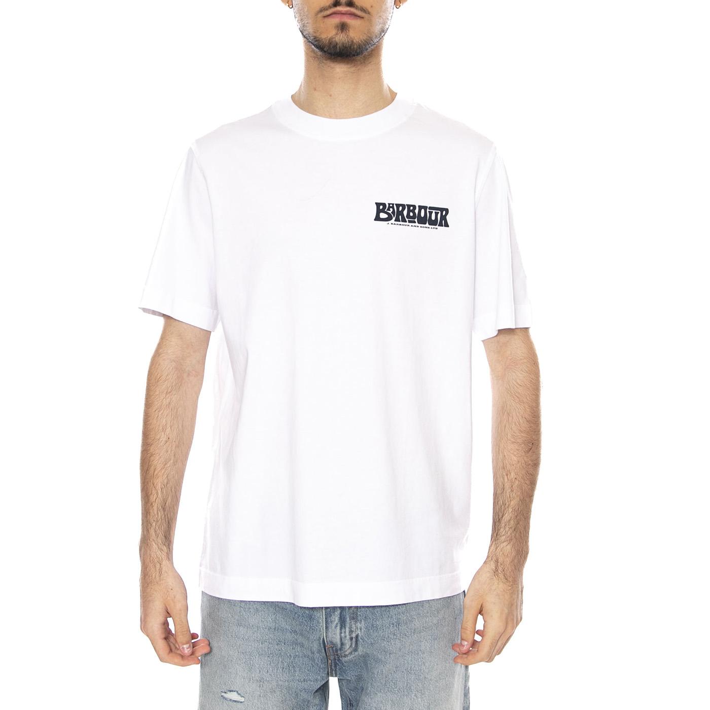 FROME RELAXED GRAPHIC T-SHIRT - Maglietta Girocollo Uomo Bianca MTS1571 WH11 BARBOUR 