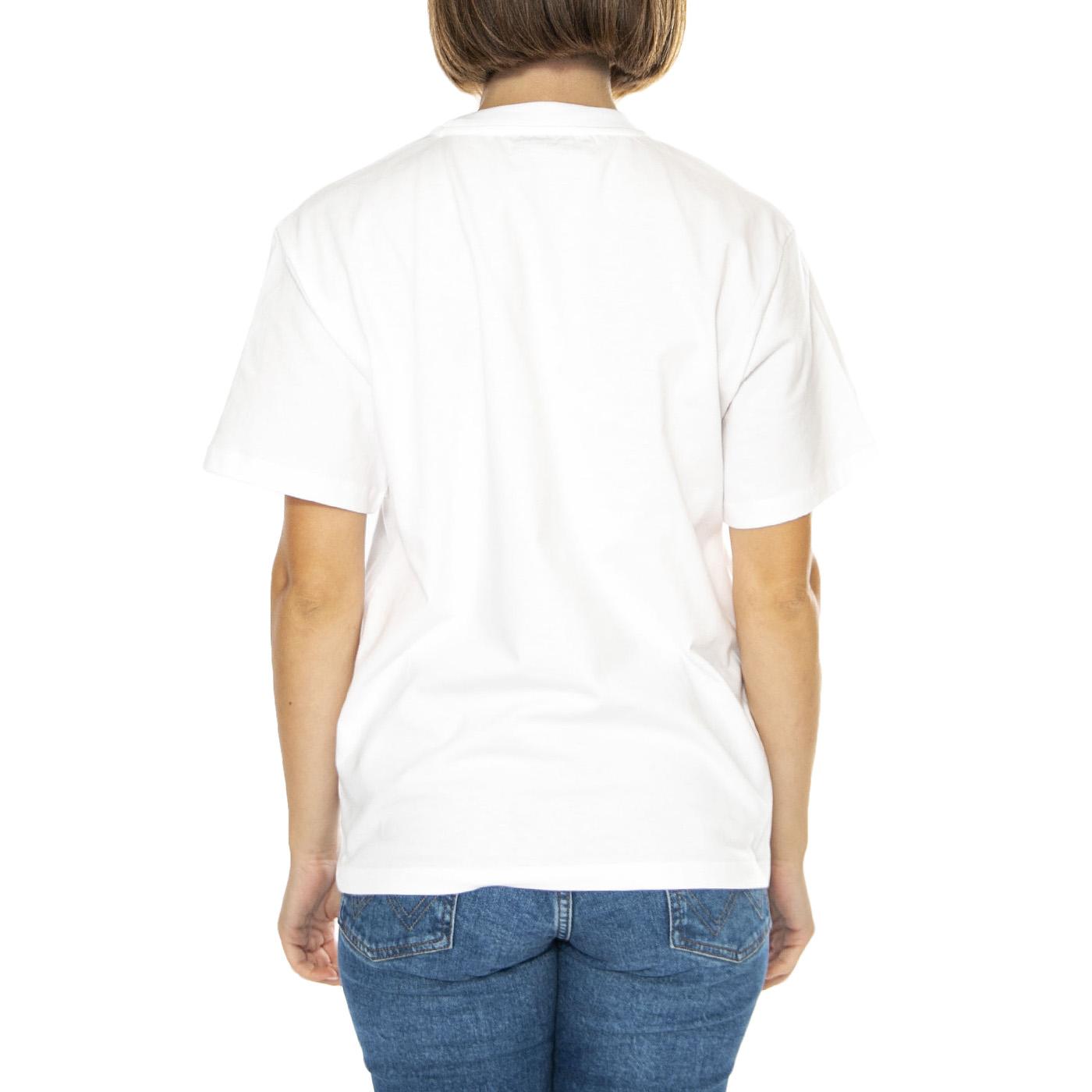 W' S/S Chase T-Shirt White / Gold - Maglietta Girocollo Donna Bianca I033045.00RXX . CARHARTT WIP 