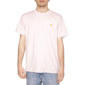 S/S Chase T-Shirt Air Pink / Gold - Maglietta Girocollo Uomo Rosa I026391.2VAXX  CARHARTT WIP 