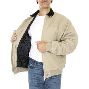 OG Santa Fe Jacket Ammonite / Black Aged Canvas - Giacca Invernale Uomo Beige I031198-0ZI3K  CARHARTT WIP 