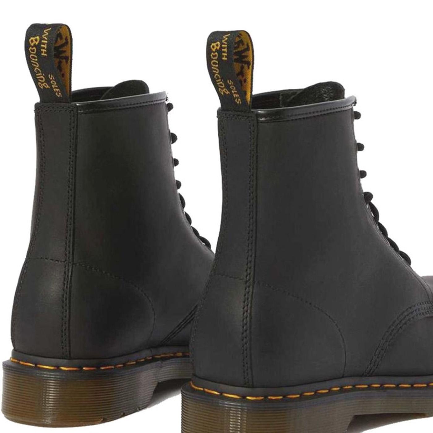 1460 GREASY BLACK - Stivaletti Stringati Uomo Neri 11822003 . DR.MARTENS 