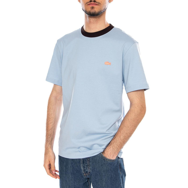 T-SHIRT BLUE - Maglietta Lacoste Girocollo Uomo Azzurra TH2323 HBA LACOSTE 