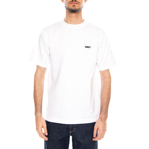 Obey Heat Map Icon Tee White - Maglietta Girocollo Uomo Bianca 168024356 WHT OBEY 