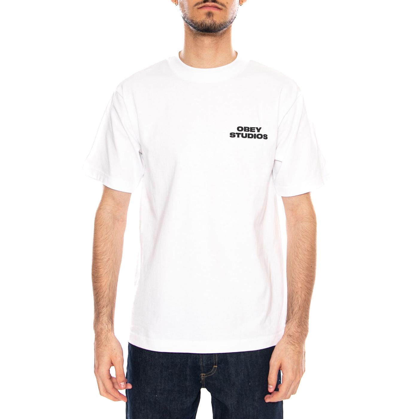 OBEY SKY FACE TEE - Maglietta Girocollo Uomo Bianca 168024320 WHT OBEY 