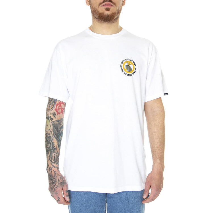 Staying Grounded SS Tee White / Black - Maglietta Girocollo Uomo Bianca VN00003FYB21  VANS 