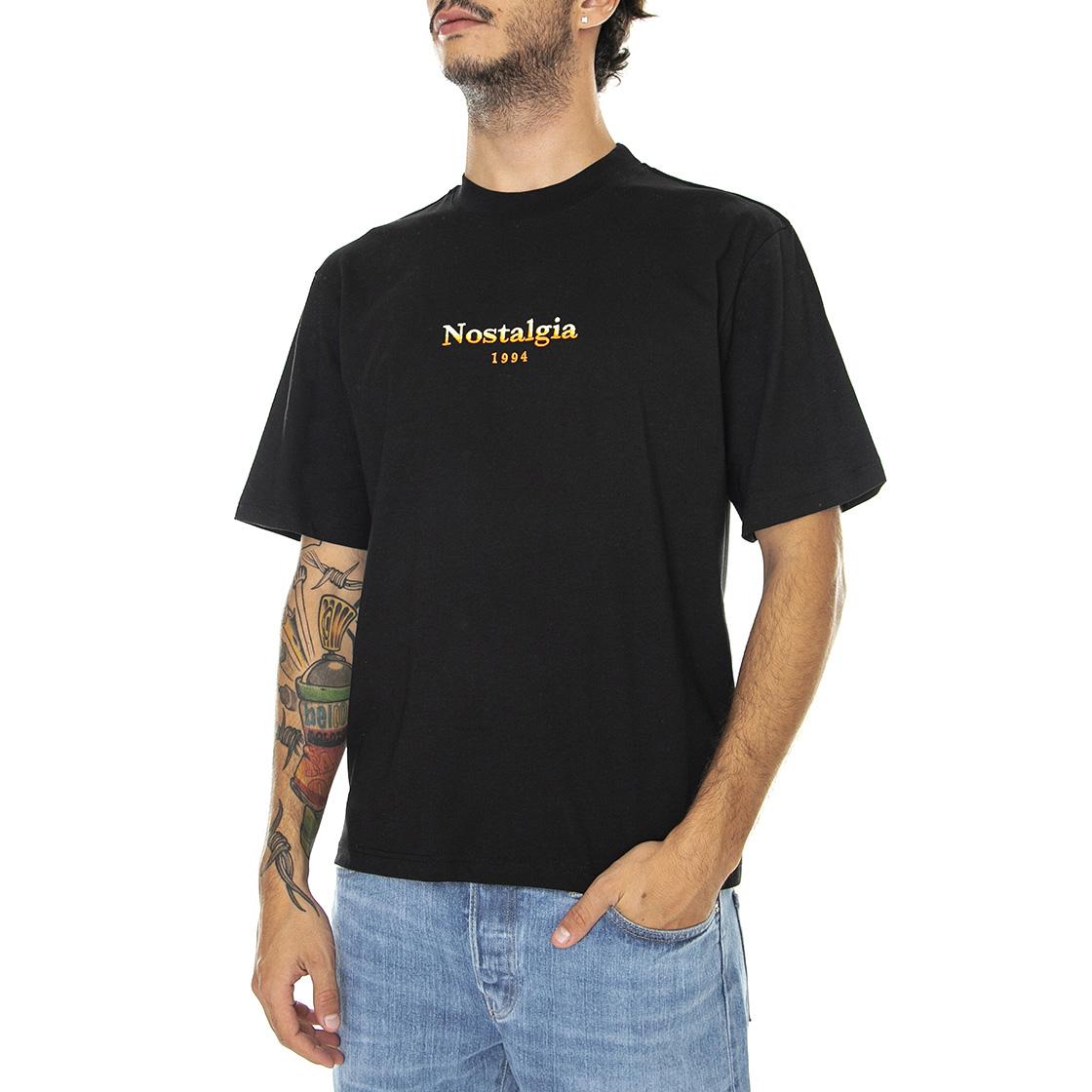 Flow Black - Maglietta Girocollo Uomo Nera S22TFLOW-BLK  USUAL 