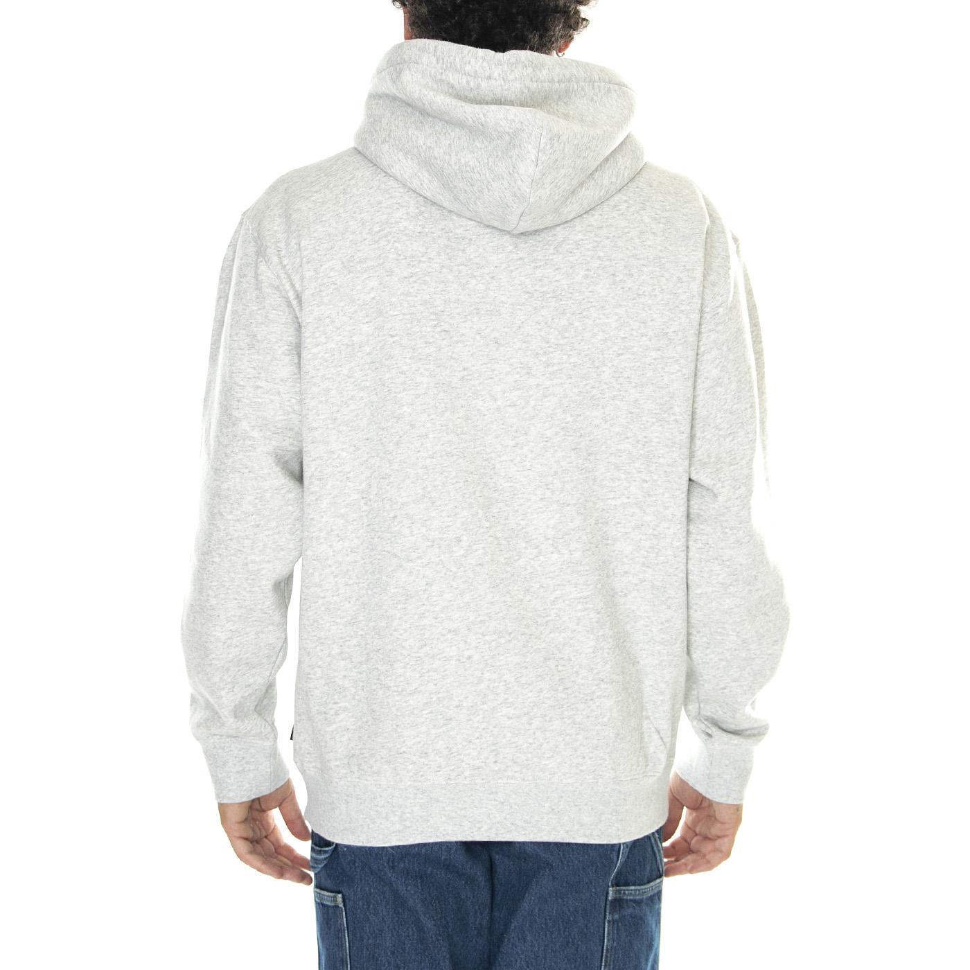 Hat Trick P/O Hoodie Heather Grey - Felpa con Cappuccio Uomo Grigia PF00615-HTGRY  HUF 
