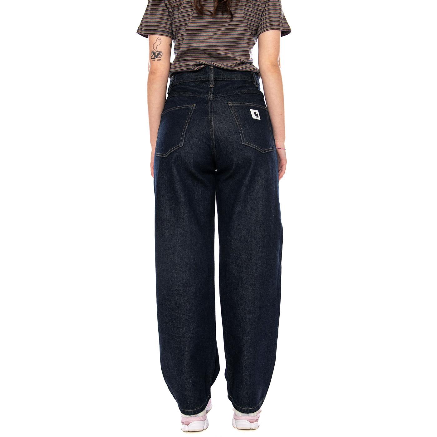 W' Brandon Pant Blue - Pantaloni Denim Jeans Donna Blu I035892 102 CARHARTT WIP 