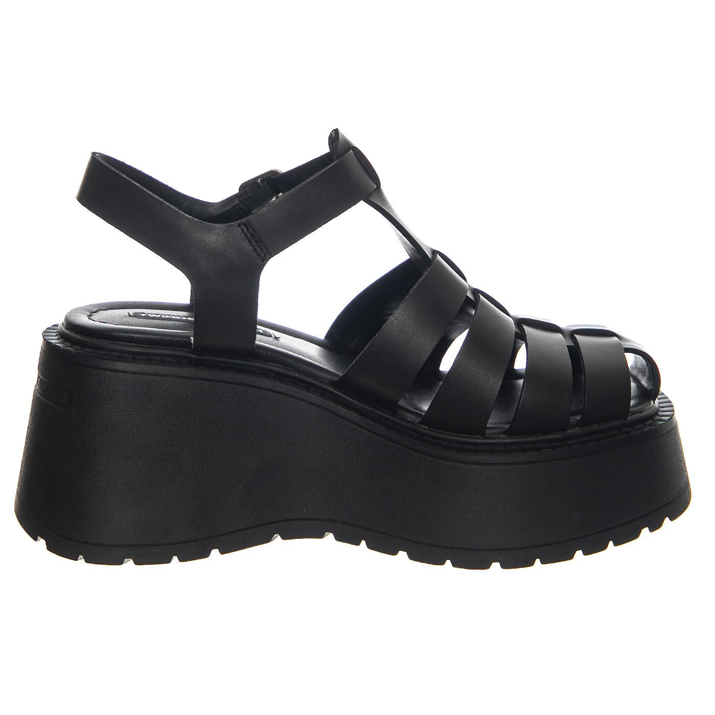 Crush Black Leather - Sandali Donna Neri WSSCRUSH-BLA  WINDSOR SMITH 