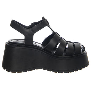 Crush Black Leather - Sandali Donna Neri WSSCRUSH-BLA  WINDSOR SMITH 