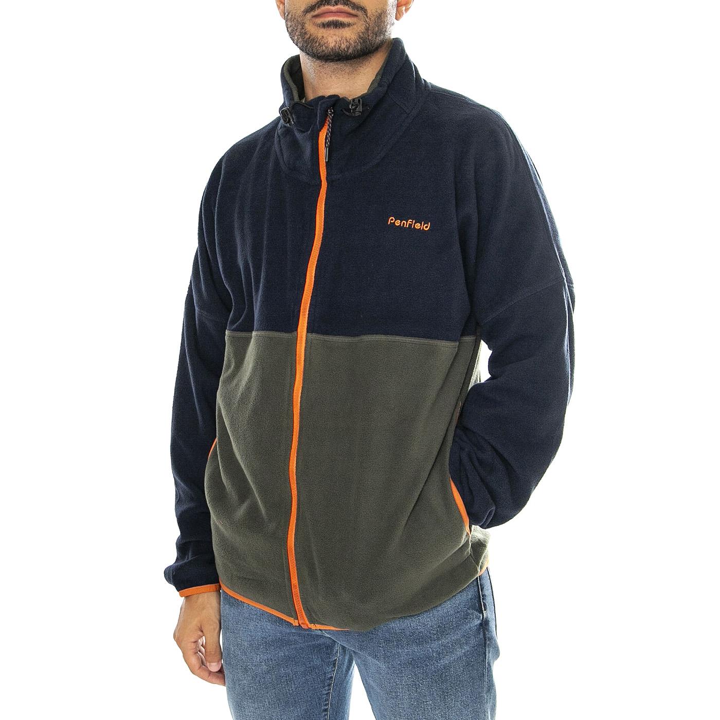 Penfield Polar Fleece Colour B Forest Night - Felpa Uomo Multicolore PFD0104-407  PENFIELD 