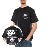 STACKED HI SS TEE BLACK/WHITE - Crewneck T-Shirt Herren Schwarz VANS