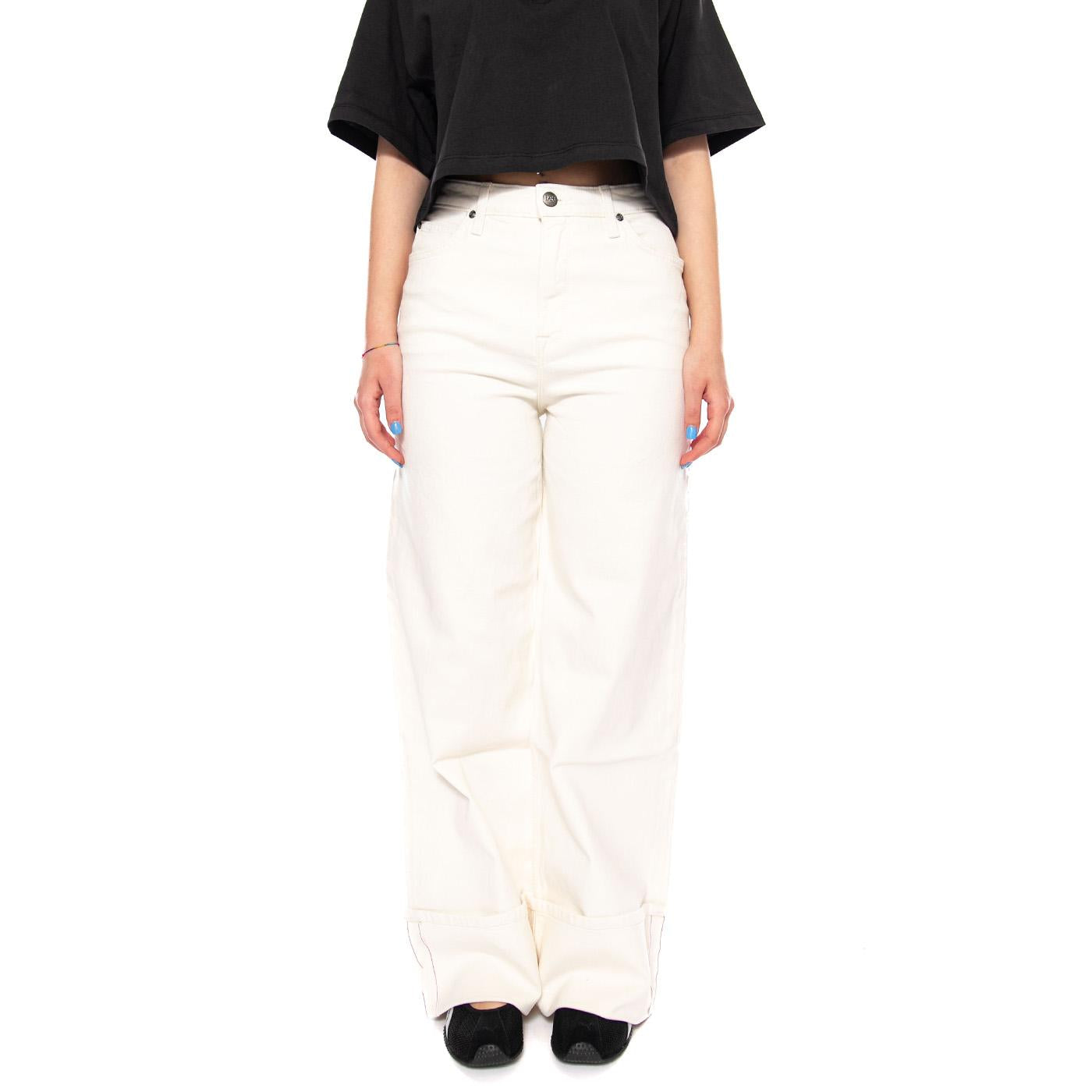 STELLA FRESH FLOCK WHITE - Pantaloni Denim Jeans Donna Bianchi 112376790 WHT LEE 