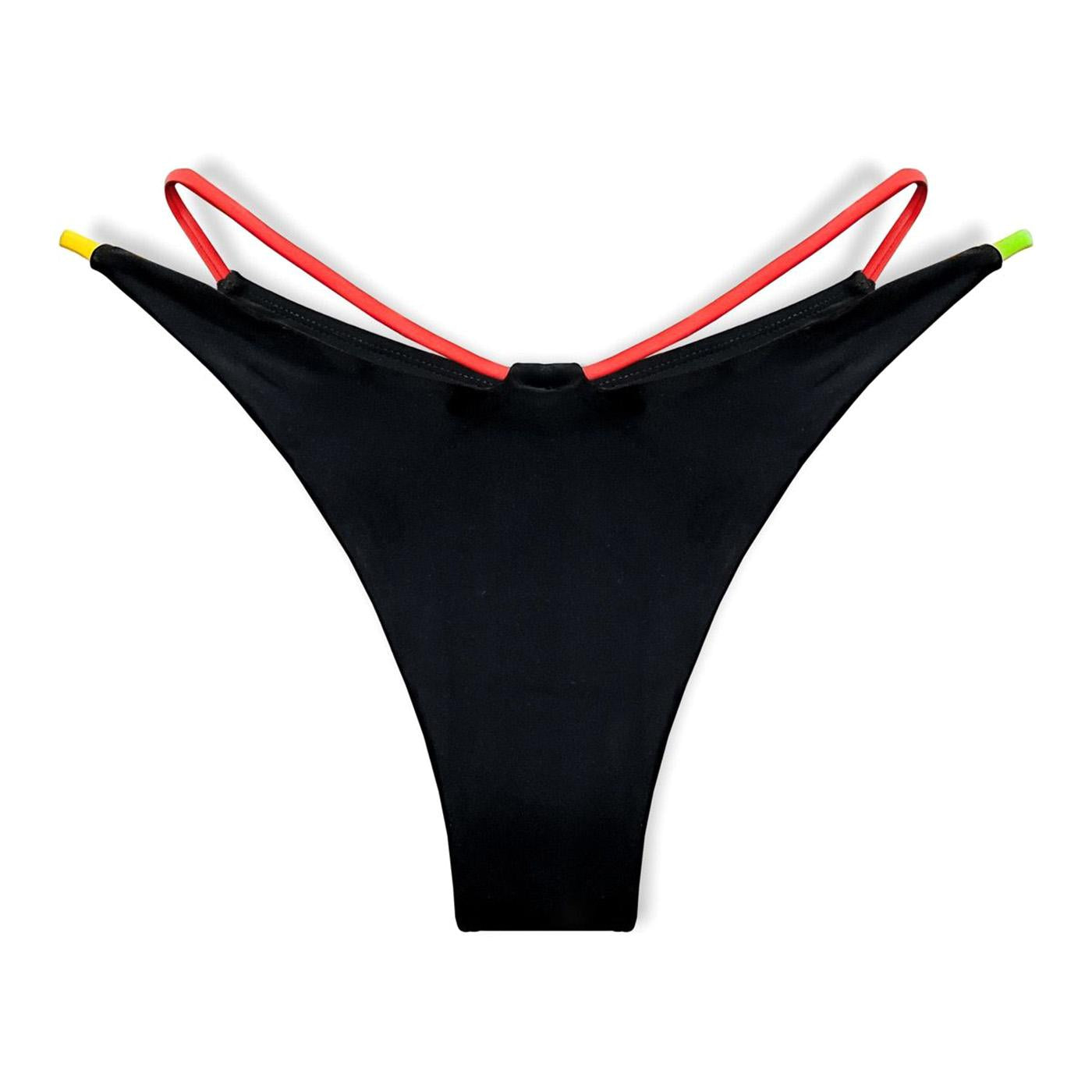 W' The Toughest Girl Bikini Bottom Black - Slip Bikini Nero GGBT182-BLK  GRIMEY 