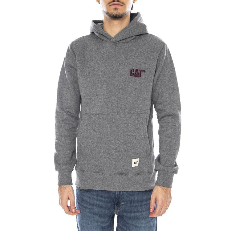 Logo Hoodie Heather Grey - Felpa con Cappuccio Uomo Grigia 6050193 10122 CAT 