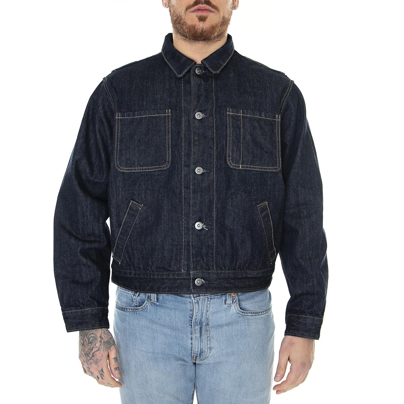LMC Utility Trucker Broadway Moj Dark Indigo Worn In - Giacca Denim Jeans Uomo Blu A4373-0001  LEVIS 