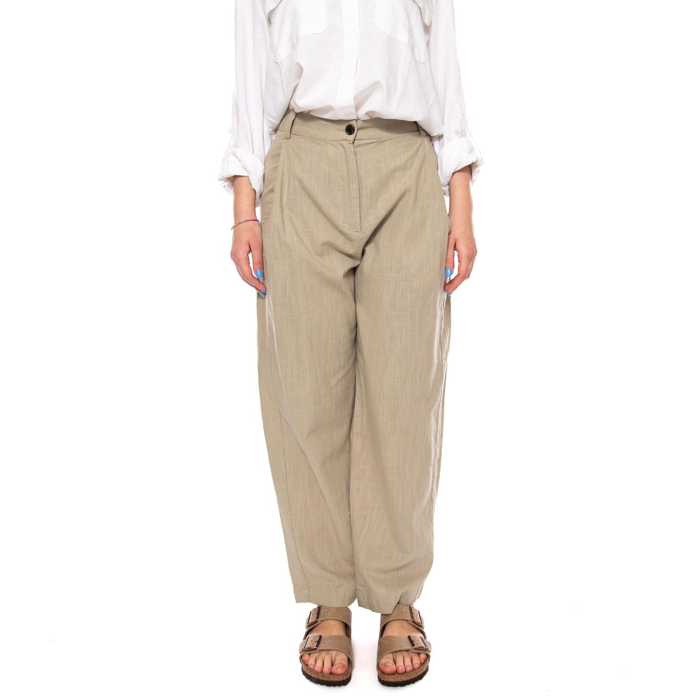SANDI_WS PANT STONE GREEN - Pantaloni Larghi Donna Verdi 331634 974 ELVINE 