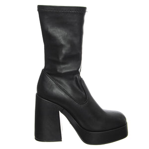 Hidden Black Stretch Pu - Stivali Donna Neri WSSHIDDEN-BLK  WINDSOR SMITH 