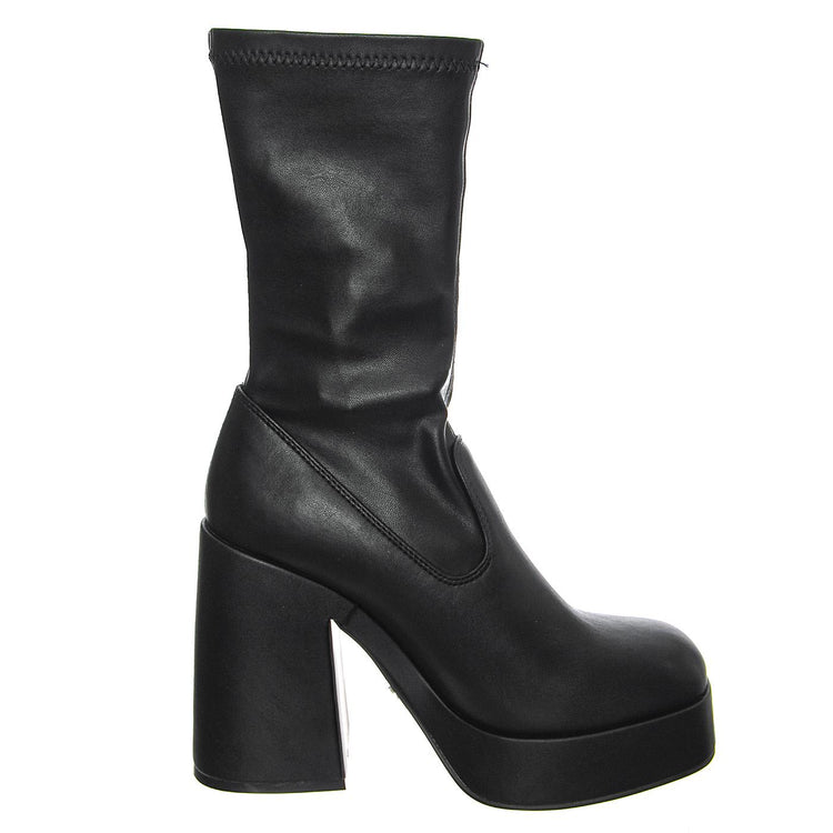 Hidden Black Stretch Pu - Stivali Donna Neri WSSHIDDEN-BLK  WINDSOR SMITH 