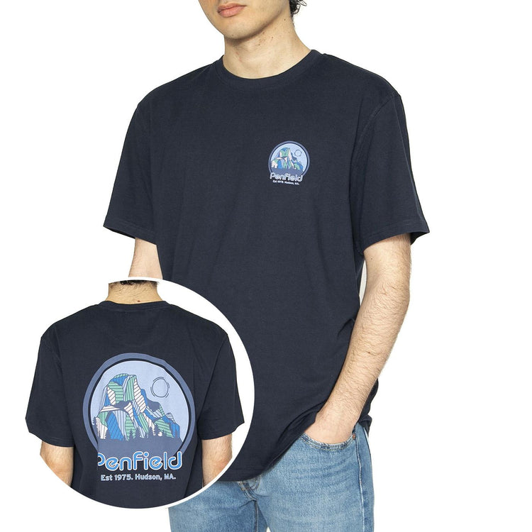 Penfild Yosemite Circle Back Navy Blazer - Maglietta Girocollo Uomo Blu PFD0165-203  PENFIELD 