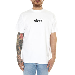 Obey Lower Case 2 Classic Tee White - Maglietta Girocollo Uomo Bianca 165263411-WHT  OBEY 